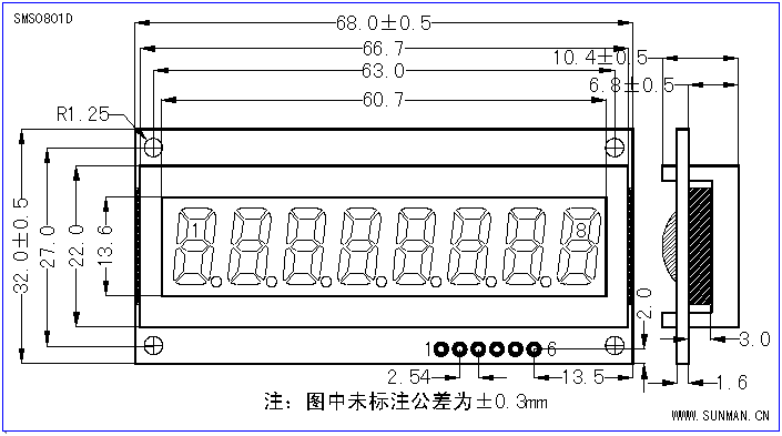 SMS0801D��ʽҺ��ģ�K(LCM)��ʾ��DƬ