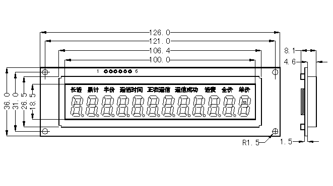 SMS1206��ʽҺ��ģ�K(LCM)��ʾ��DƬ