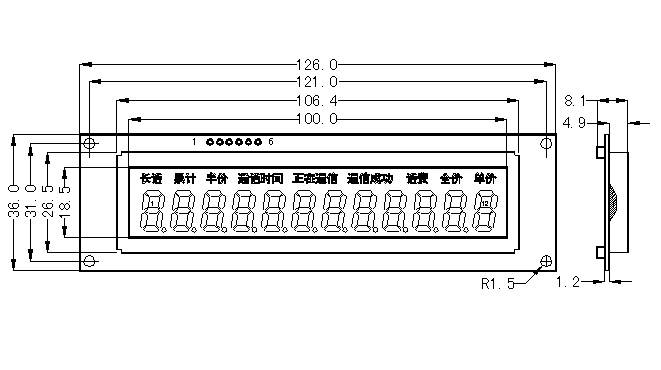 SMS1206B��ʽҺ��ģ�K(LCM)��ʾ��DƬ