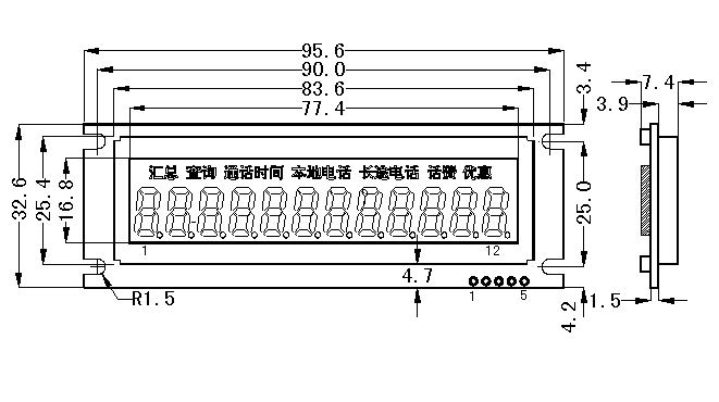 SMS1208��ʽҺ��ģ�K(LCM)��ʾ��DƬ