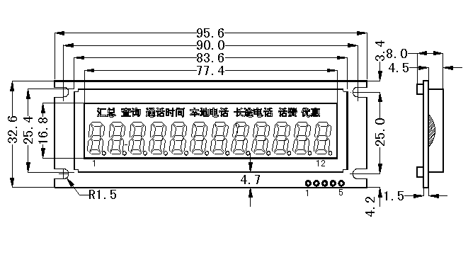 SMS1208B��ʽҺ��ģ�K(LCM)��ʾ��DƬ